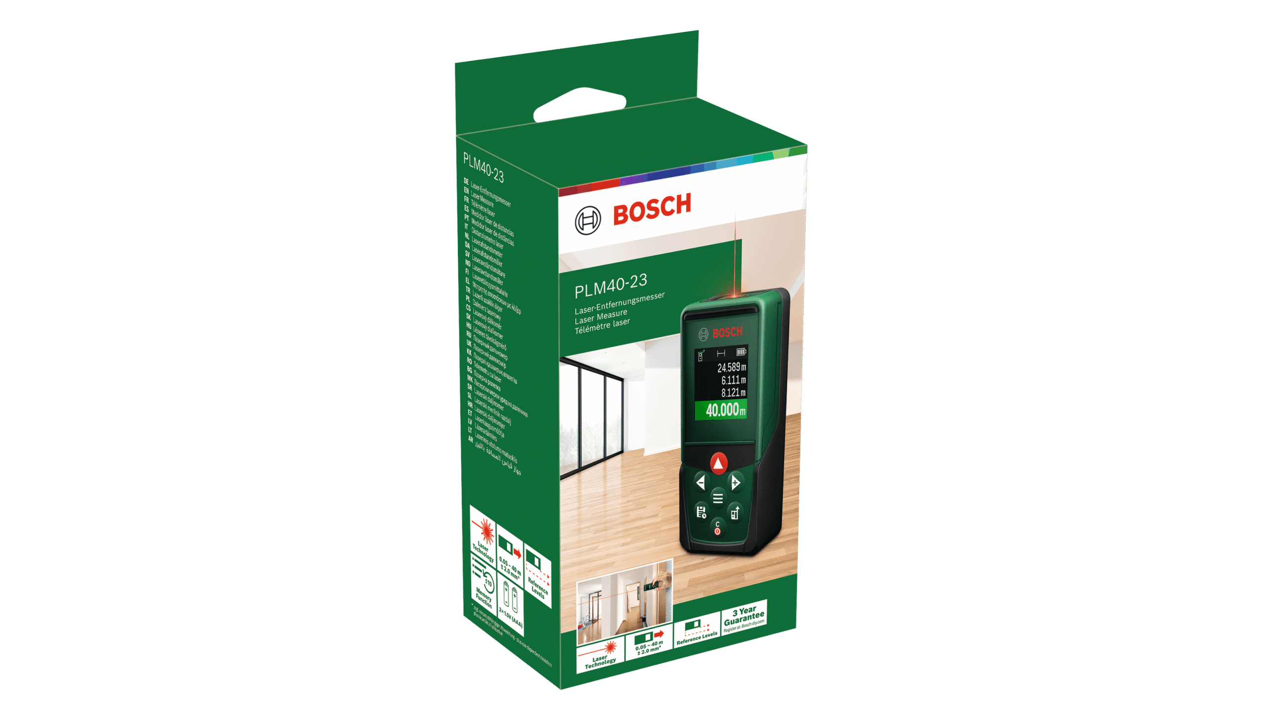 Digitaalinen laseretäisyysmittalaite Bosch Green PLM40-23 - Image 3