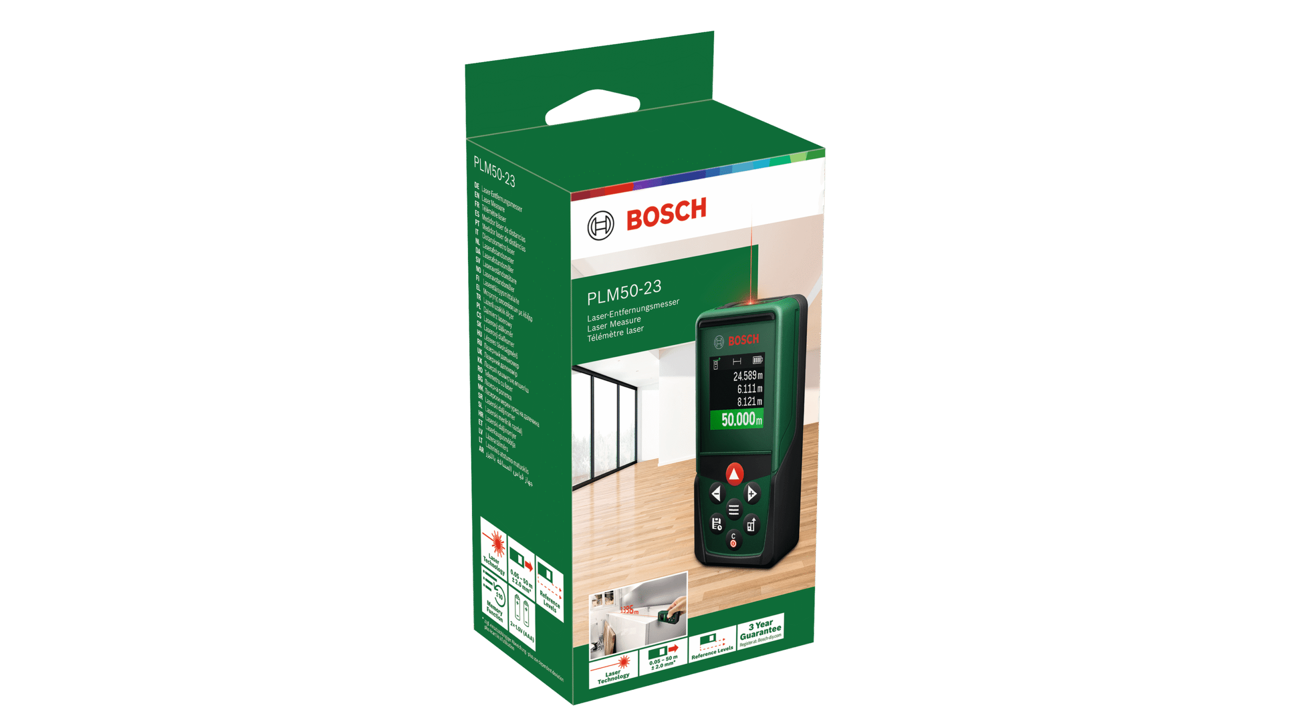 Digitaalinen laseretäisyysmittalaite Bosch Green PLM50-23 - Image 3
