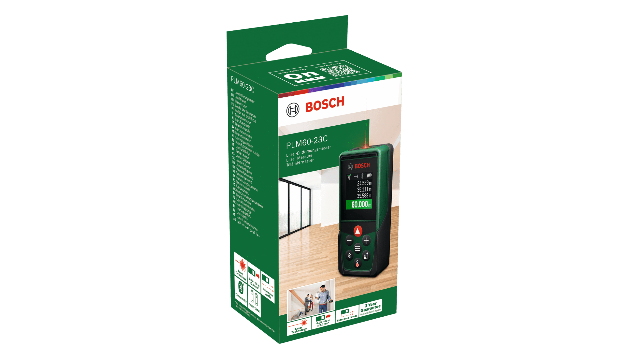 Digitaalinen laseretäisyysmittalaite Bosch Green PLM60-23C - Image 2