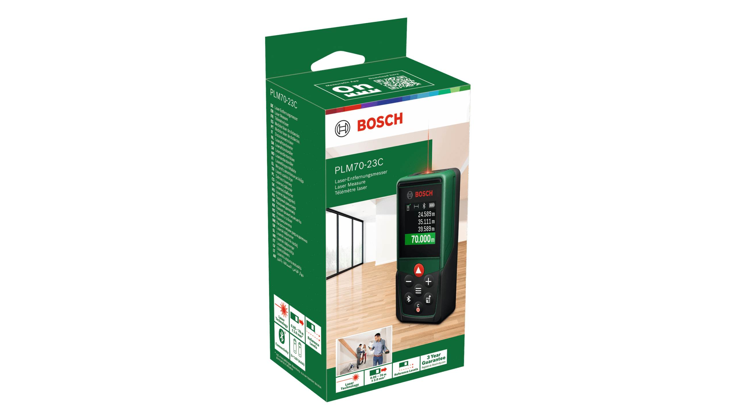 Digitaalinen laseretäisyysmittalaite Bosch Green PLM70-23C - Image 3