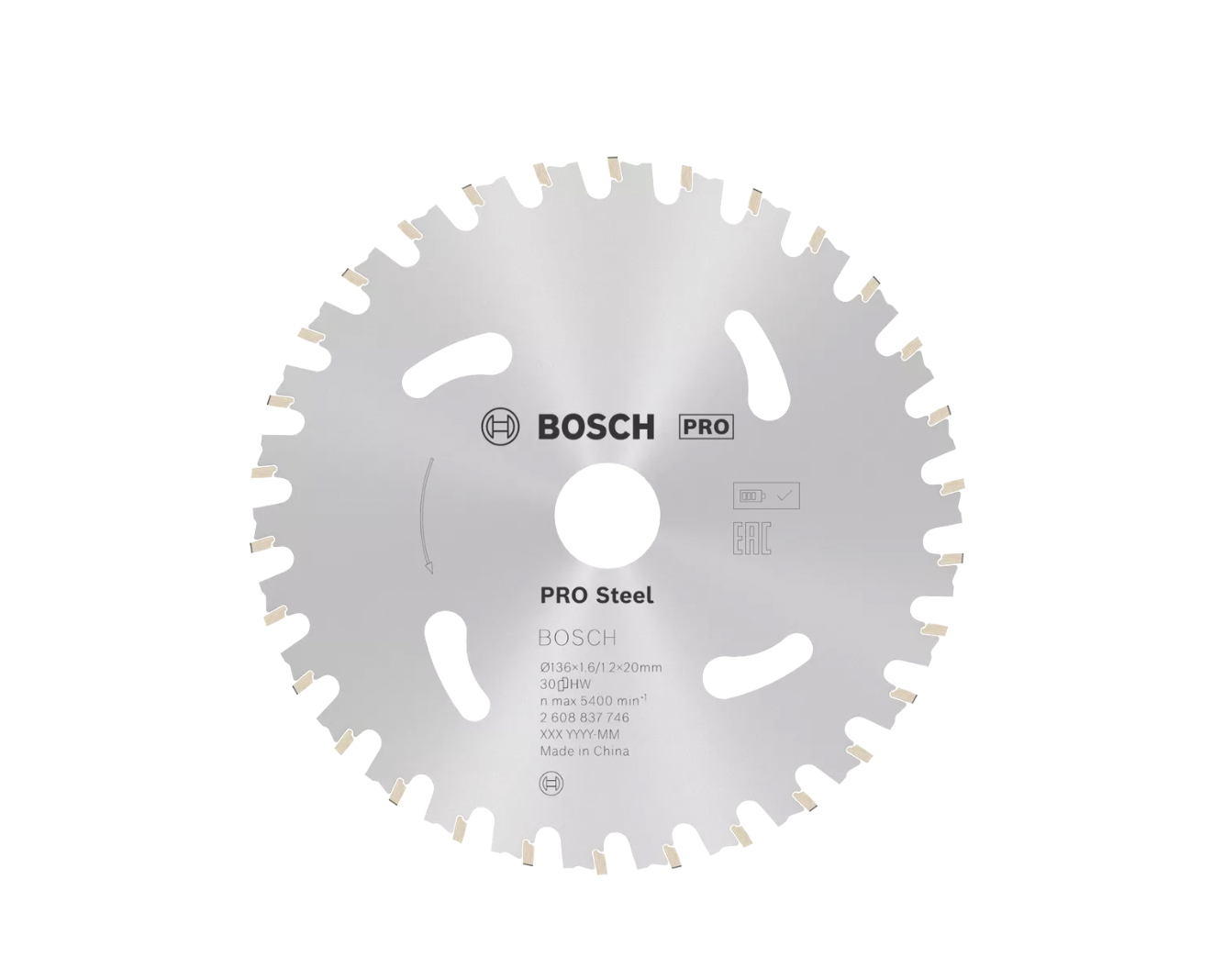 Bosch saeketas "Standard for Steel" Ø136x20x1.6/1.2x30T (GKM 18)