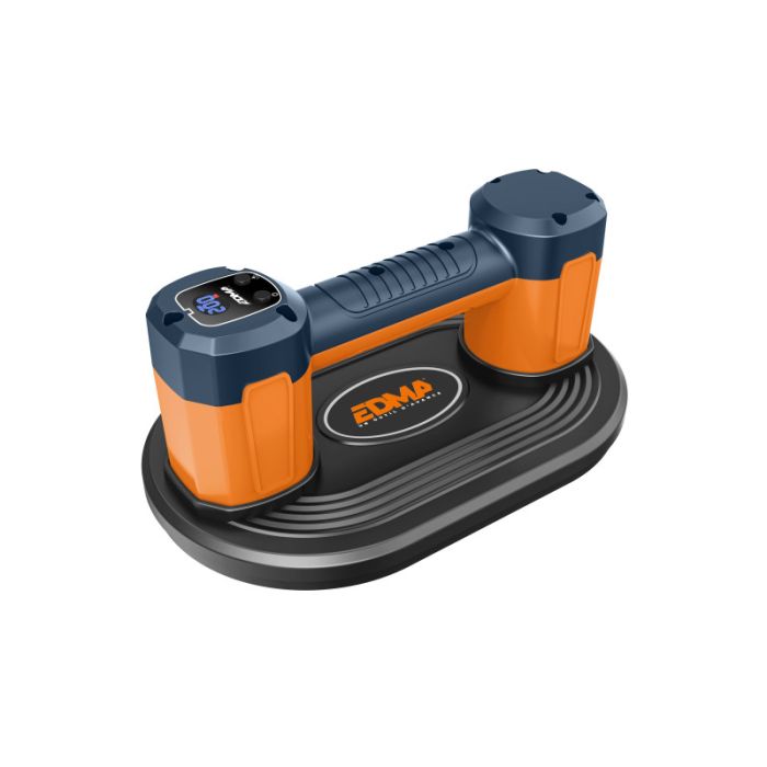 EDMA sähköinen imukuppi, kapasiteetti 160 kg, ladattava akku, digitaalinen painemittari, USB-C, 205 mm