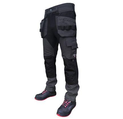 Pesso-työhousut riipputaskuilla Titan Flexpro stretch, musta